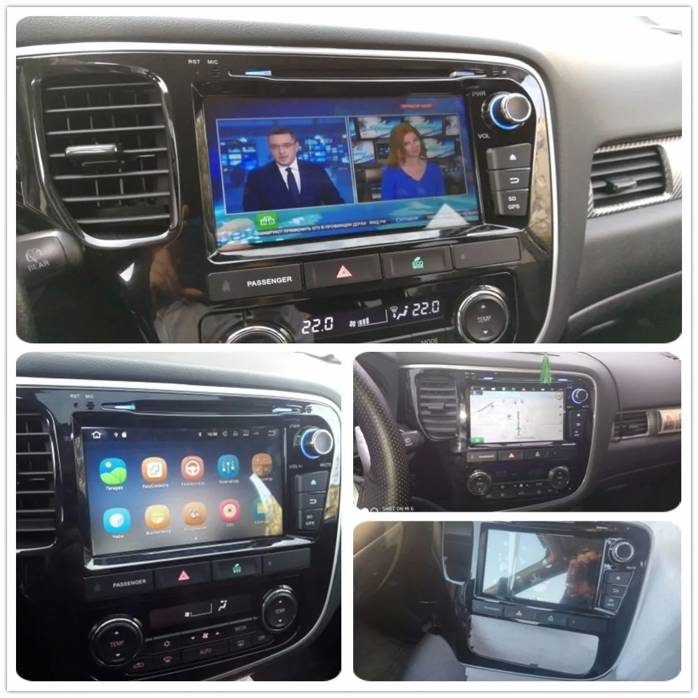 Cheap Dasaita 8" Android 9.0 Car DVD GPS Player Navi for Mitsubishi Outlander 2014 2015 with 2G+16G Quad Core Car Radio Multimedia 3