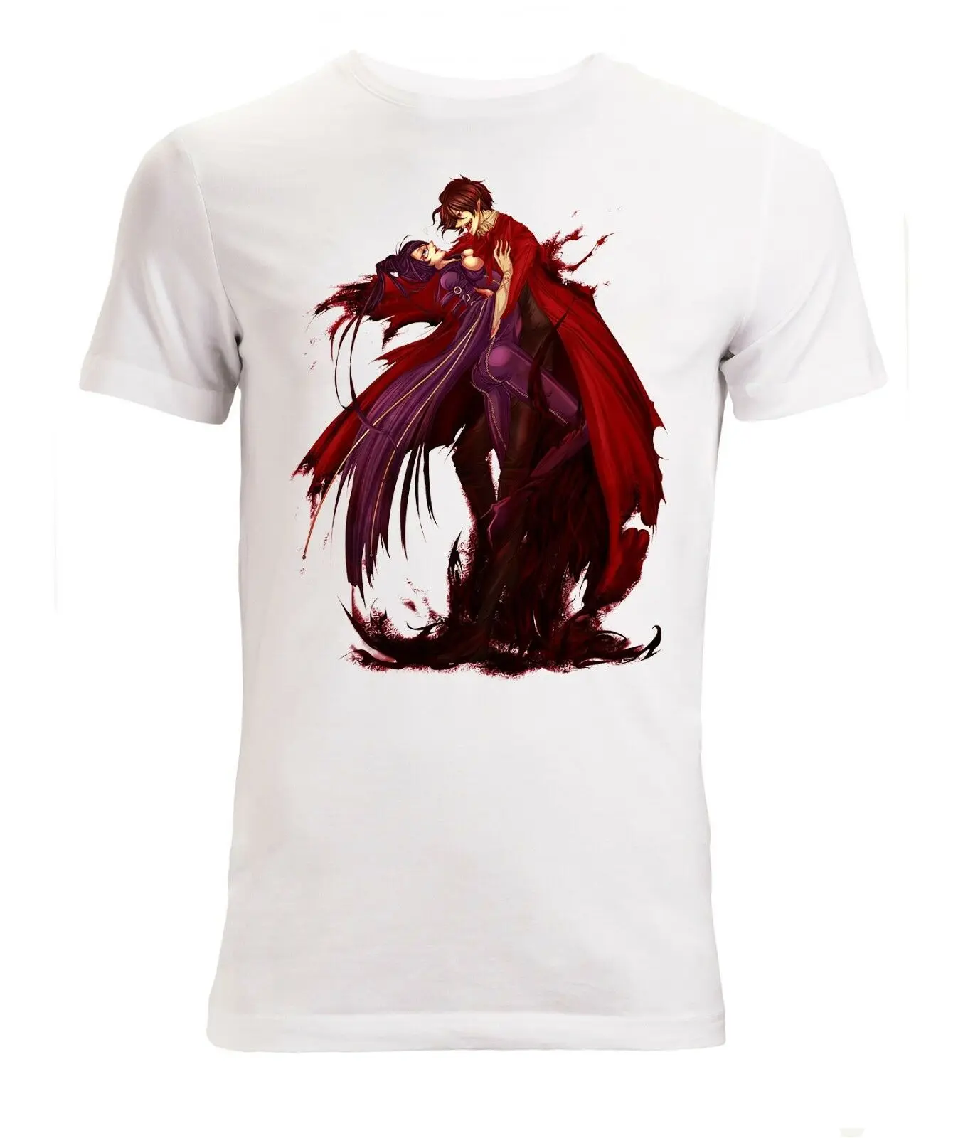 

Alucard And Bayonetta Lust Art Anime men's (woman's available) t shirt white Cartoon t shirt men Unisex New Fashion tshirt