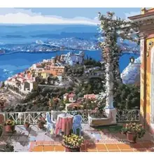 21159 вид на город в солнечный день-краска комплекты номеров для взрослых DIY