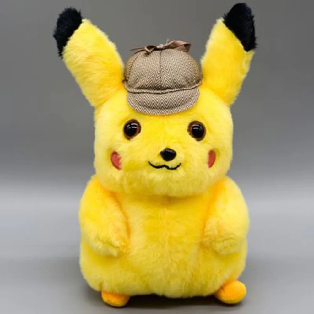 

2019 New Cute Detective Pikachu Pikachu Dark Lightning Pikachu Toy Plush Toys For Children