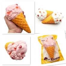 Мягкая игрушка в виде мороженого-медленно поднимающийся Jumbo эскимо Kawaii антистресс игрушки в виде угощений для украшения дома Squeeze игрушки для детей
