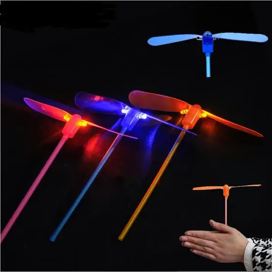 

Glow in the Dark LED Luminous Flying Bamboo Dragonfly Light Up Flashing Toys 100 PIECE/lot Toy Toys Ufo YH307