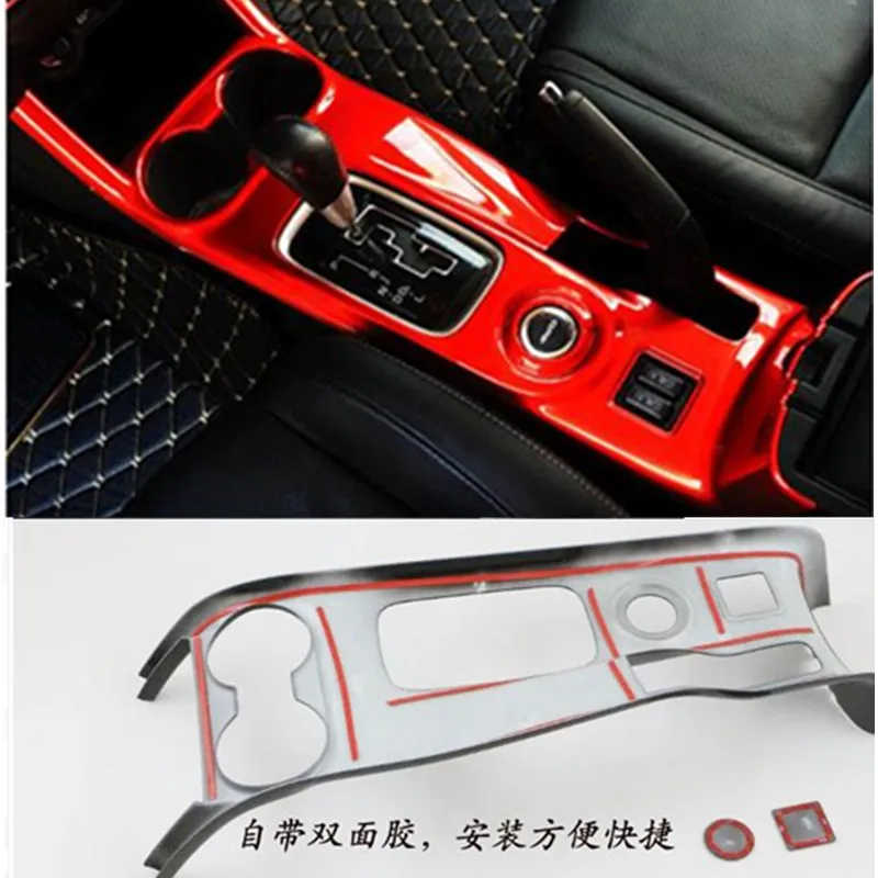

For Mitsubishi Outlander 2013-2016 Paintings Black Stick Gear Shift Level Base Front Water Cup Holder Cap Trim Car Auto Cover