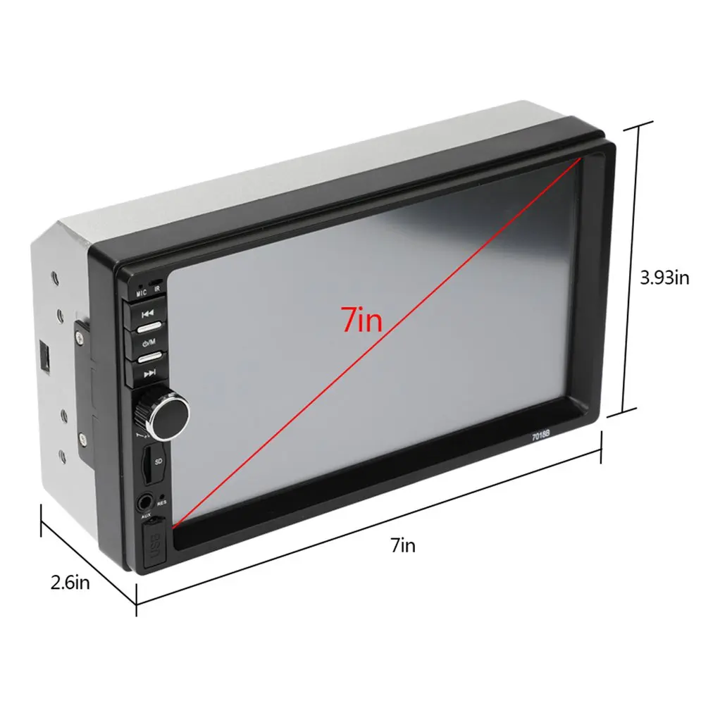 7018B 2 Din " сенсорный экран автомобиля MP5 плеер аудио стерео FM радио Bluetooth MP3 плеер Поддержка TF мультимедийный плеер