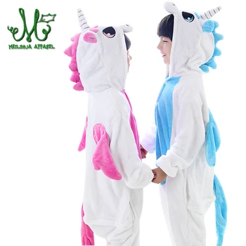 

Boys Girls unicorn Blue rose red Children pajamas Flannel Stitch Animal Pajamas Kid Pajama sets Onesies for 4 6 8 10 12 years