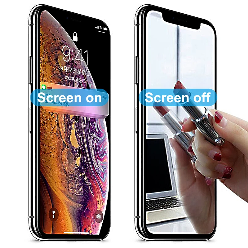 

Mirror Tempered Glass for Iphone Xs Max Xr X 7 8 6 S 6s Plus Screen Protective for IPhone 11 Pro Max Protector Cristal Templado