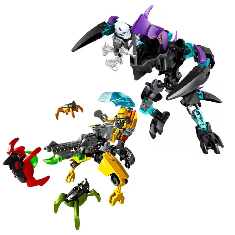 

Star Warrior Soldiers Bionicle Hero Factory Jaw Beast Vs. Stormer Evo Walker Robot Figures Compatible With Lego Building Block