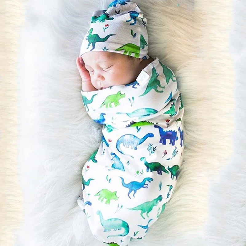Newborn Baby Sleeping Bag 2 Pcs Baby Swaddle And Hat ...