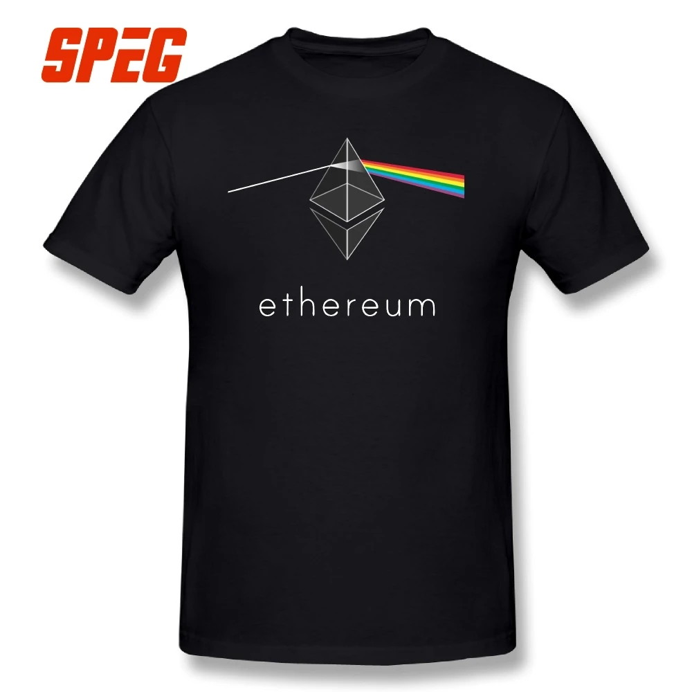 

Ethereum Prism Rainbow Ethereum Tee Cryptocurrency Pure Cotton Male T Shirt Short Sleeve T-Shirts Adults Plus Size O Neck