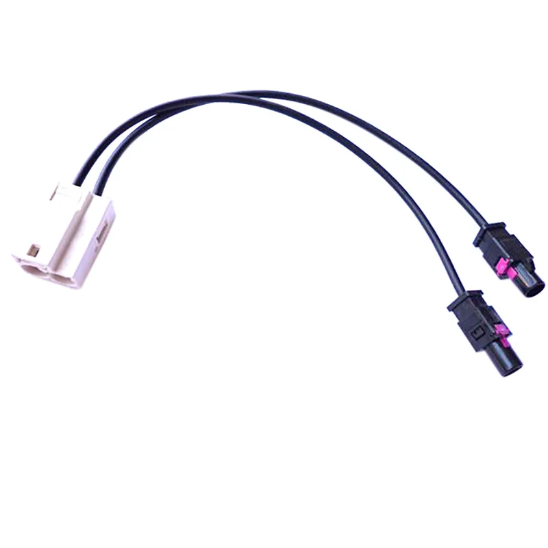 Car Radio Antenna Adapter Aerial Cable 2 to 2 For VW Passat Tiguan