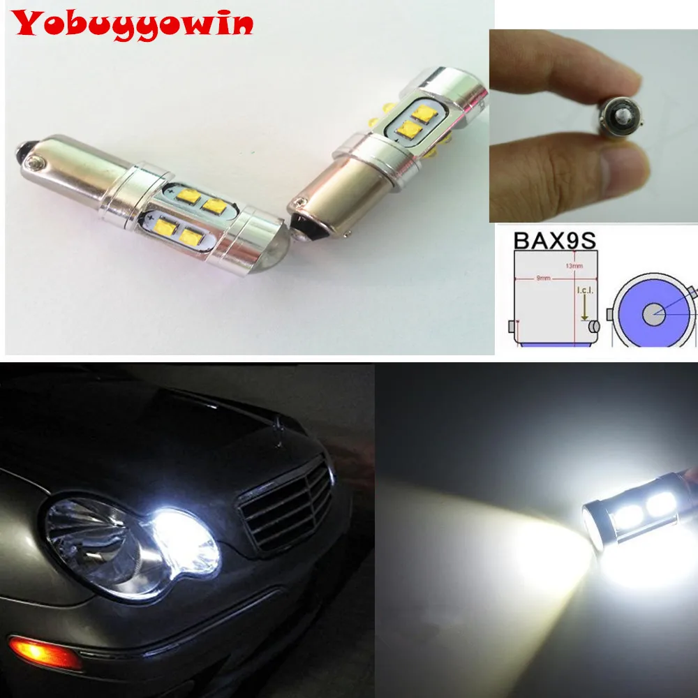 

2x White Error Free LED BulbS H6w BAX9S H6W 10*5W Cree Chips Parking Lights For Mercedes E W208 W210 W215 Audi