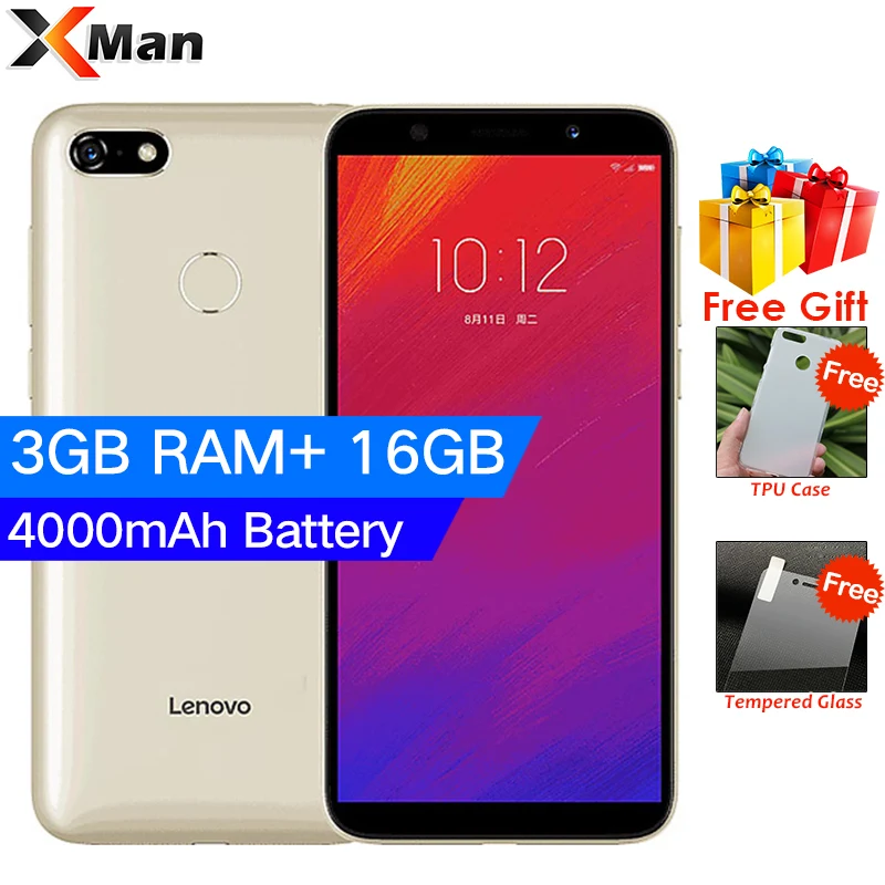 

Original Lenovo A5 3GB RAM 16GB ROM Mobile Phone MTK6739 Quad Core 5.45' Fingerprint 4G-LTE Android 8.1 Camera 13.0MP Cellphone
