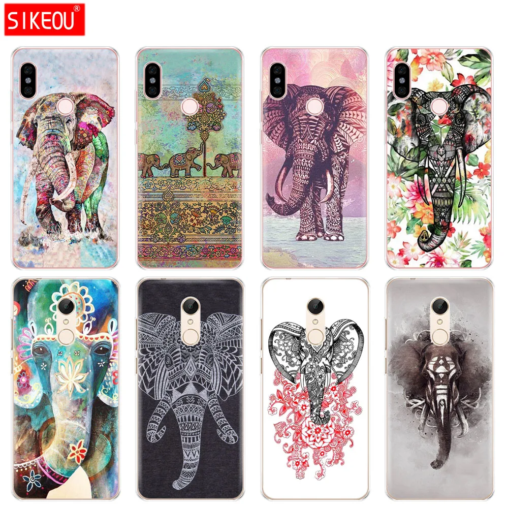 

Silicone Cover phone Case for Xiaomi redmi S2 Y2 6 5 2 3 3s pro PLUS redmi note 4 4X 4A 5A 6A Totem Elephant Aztec indian Flower