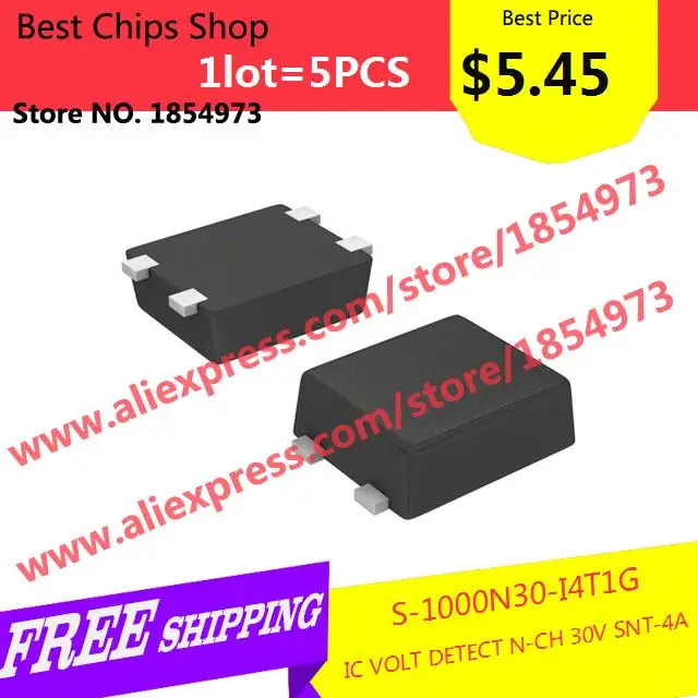 Free Shipping 5PCS=$5.45 ELectronic S-1000N30-I4T1G IC VOLT DETECT N-CH 30V SNT-4A 1000 S-1000  Электронные компоненты | Integrated Circuits -32402752983