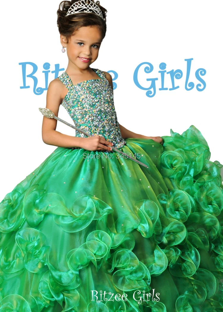 Фиолетовые и зеленые торжественные платья для девочек на бретельках, бальное платье органза, кристаллы, полые цветы, платье для девочек