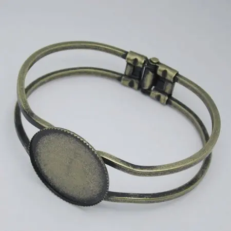 Beadsnice браслет Beadsnice Установка 25 мм круглый ободок браслет фурнитура браслеты "сделай сам" браслет подарок для нее ID12123 - Окраска металла: antique brass