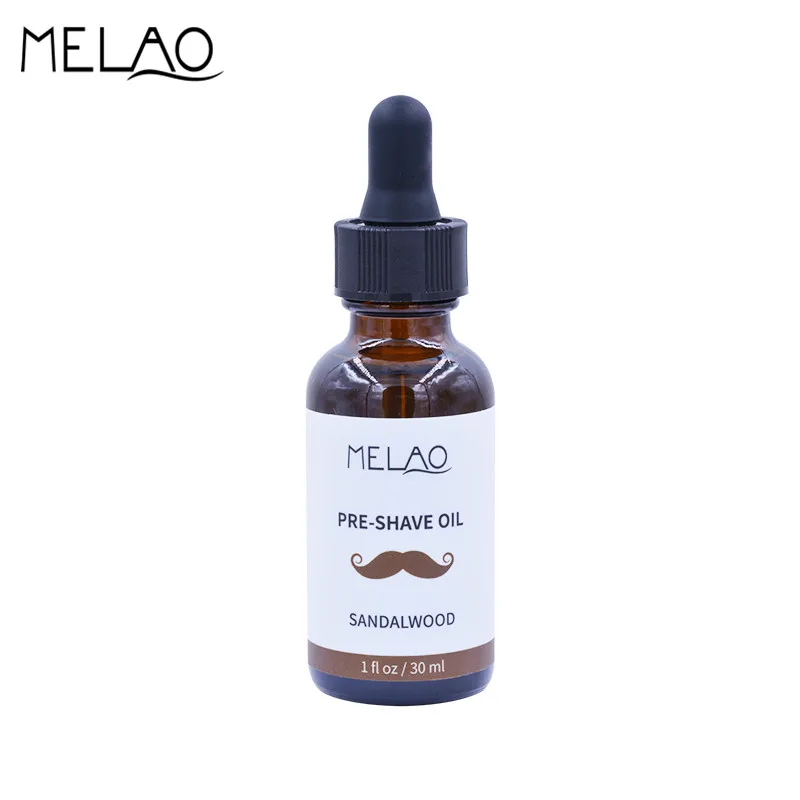 

MELAO Men's Organic Sandalwood Beard Oil Pre Shaving Oil Protect Against Irritation and Razor Burn Essential Oils 30ml