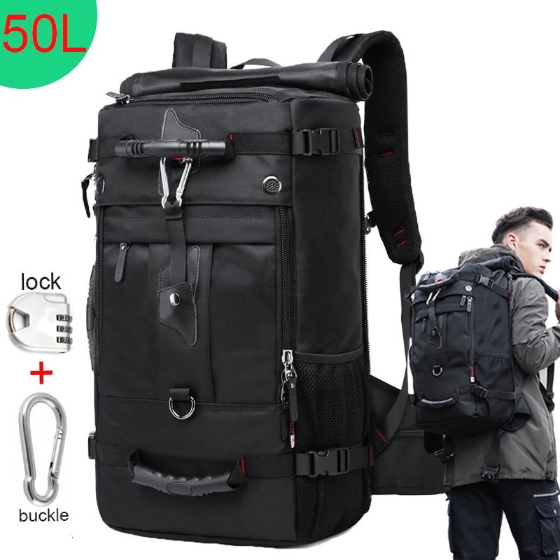 KAKA 50L Waterproof Travel Backpack Men Women Multifunction 17.3 Laptop
