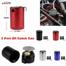 RASTP- Universal Racing Baffled 3-Port Oil Catch/Can/Tank/Reservoir Air-Oil Separator Have In Stock RS-OCC011 RASTP- Universal Racing Baffled 3-Port Oil Catch/Can/Tank/Reservoir Air-Oil Separator Have In Stock RS-OCC011