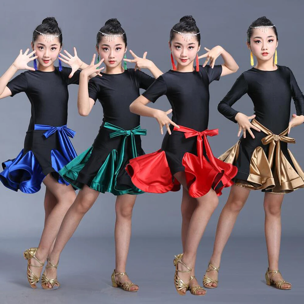 Vestido de baile latino profesional para niñas, trajes de baile de ...