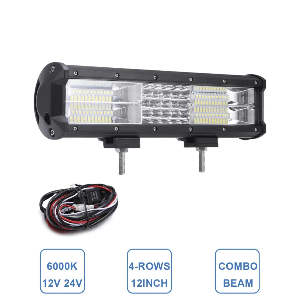 

12 INCH OFF ROAD LED WORK LIGHT BAR 12V 24V CAR MOTORCYCLE DRIVING HEADLIGHT OFFROAD SUV 4X4 AWD TRUCK TRAILER PICKUP 4WD LAMP