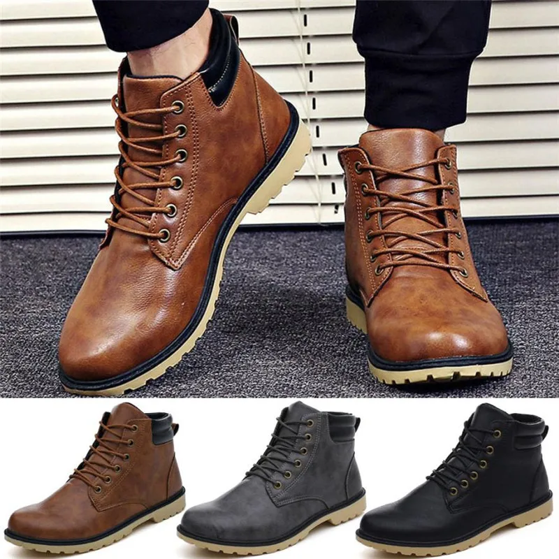 SAGACE/мужские полуботинки на плоской подошве; сезон осень-зима; повседневная обувь martin; модные мужские ботинки; кожаная обувь; Size39-44