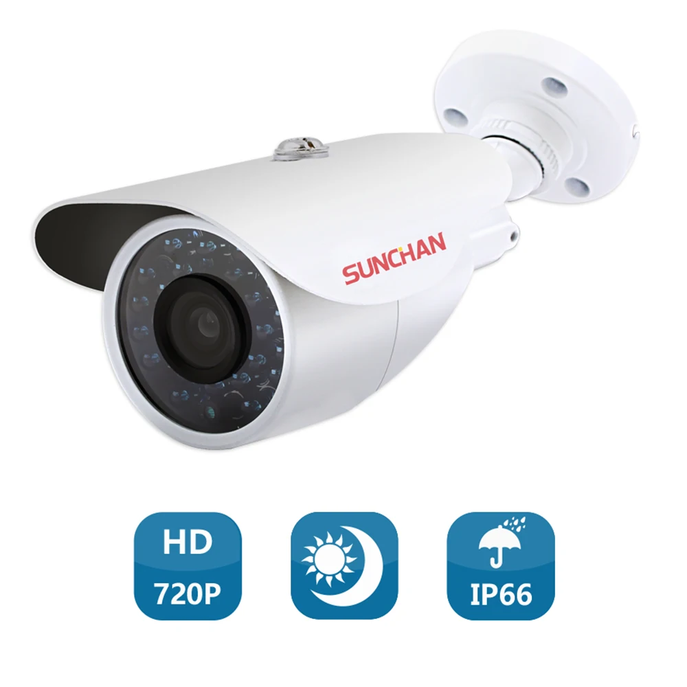 

SUNCHAN CCTV Camera CMOS 1200TVL IR Cut Filter 1.0MP AHD Camera 720P Outdoor Waterproof Bullet Security Camera For AHD DVR