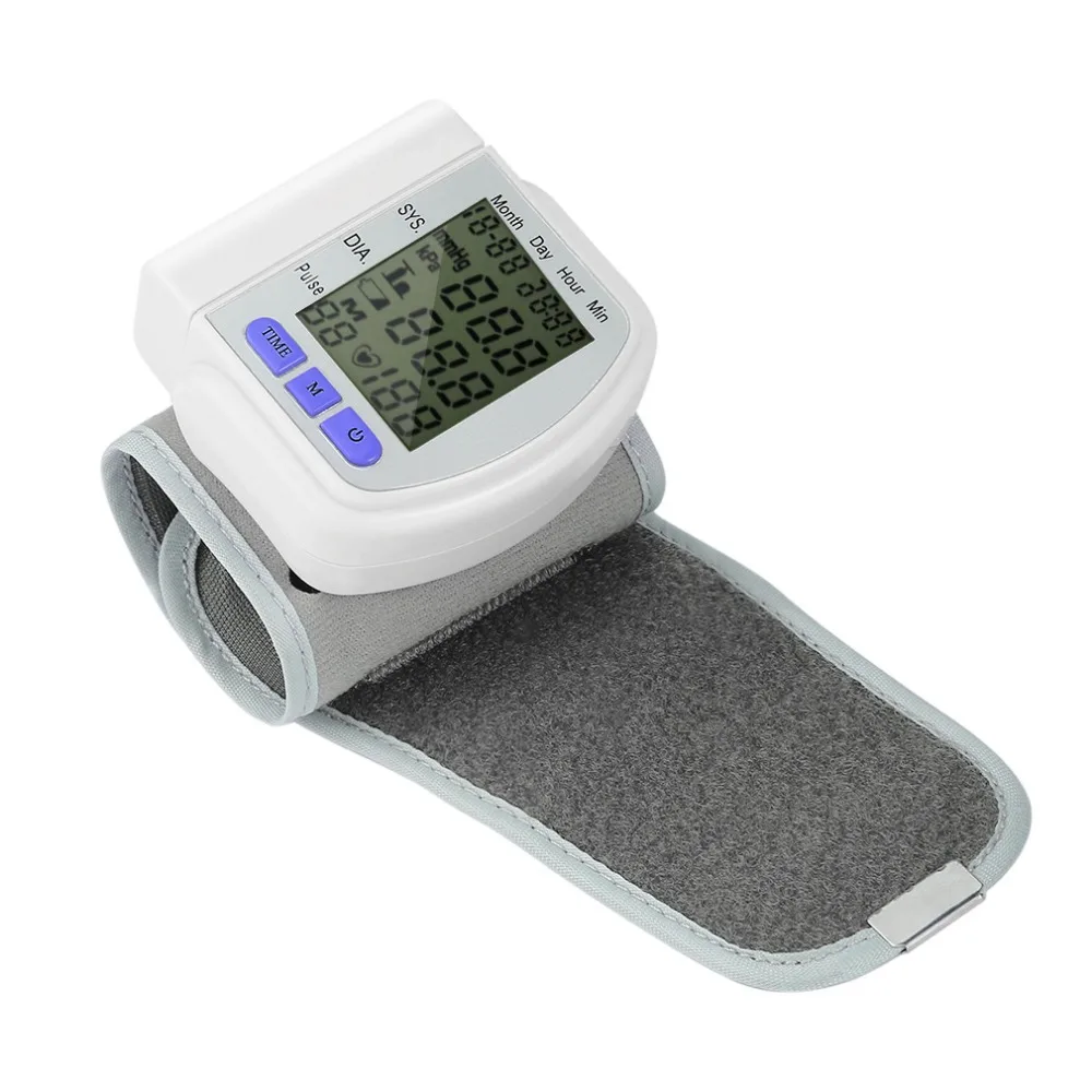 Цифровой, lcd, автоматический прибор для измерения артериального давления на запястье прибор для измерения артериального давления Пульсоксиметр медицинский тонометр+ коробка
