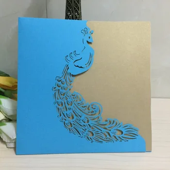 

beauty handmade arabic laser cut pearl paper wedding cards