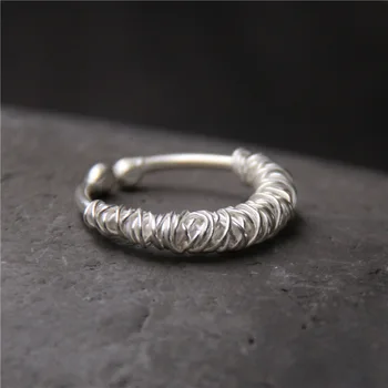 

2018 Hot Sale Anel Feminino The Vatican Thailand Manual Weaving 925 Sterling Ring Male Woman Strong Personality Fashion Rings