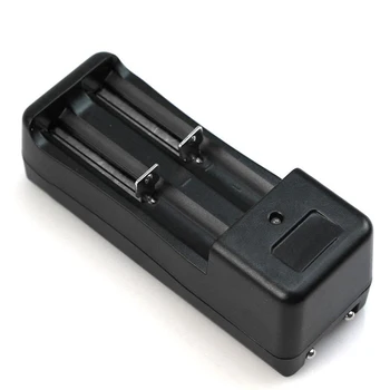 

Dual Universal Battery Charger for 2 Battery Lithium Battery 18650 16340 Rechargeable 3.7V Li-ion Battery Black