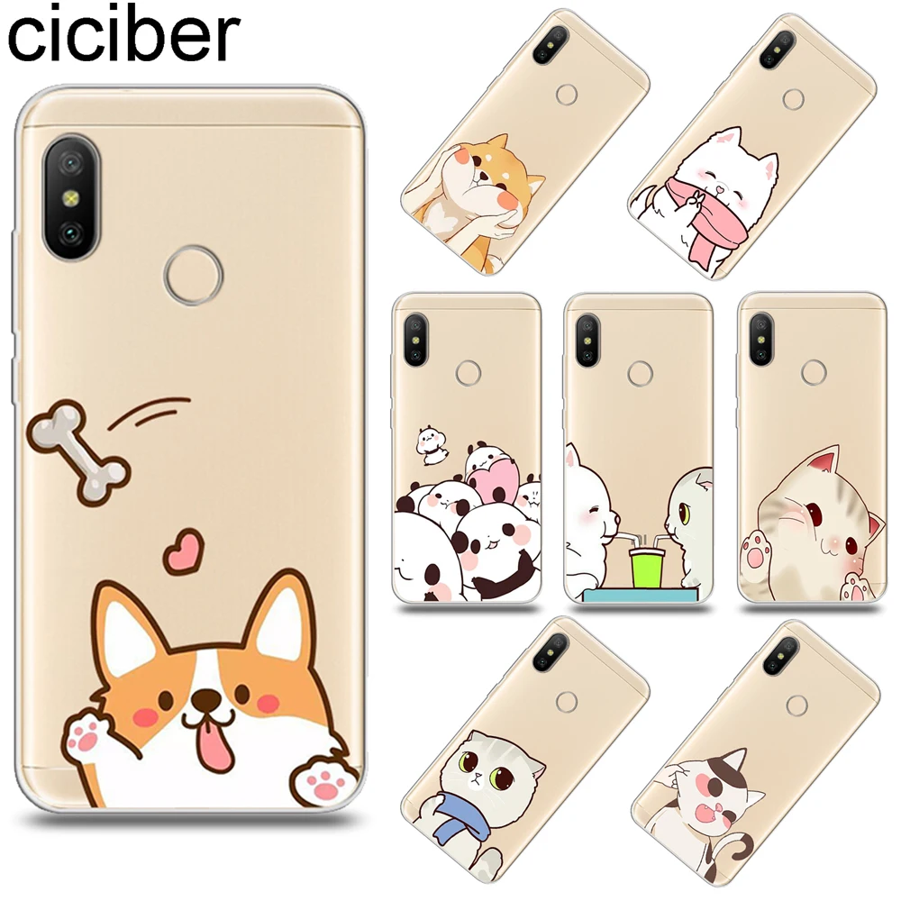 

ciciber Puppy kitten Cover for Xiaomi Redmi Note 7 5 6 4 3 Pro X A Soft TPU Phone Case for Redmi 6 5 4 3 A X S Plus Pro S2 Funda