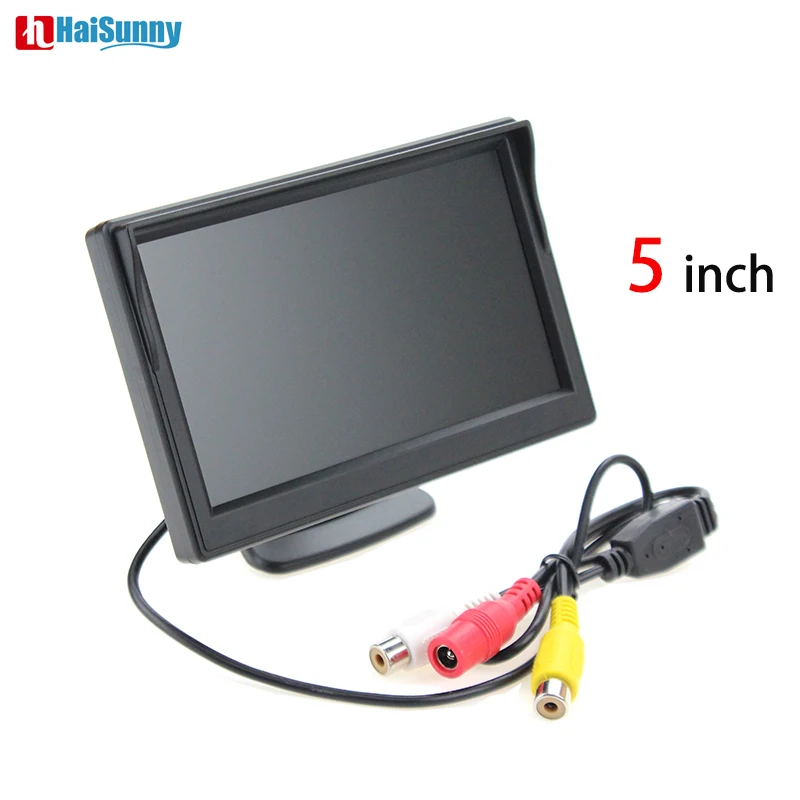 

HaiSunny Car Monitor 5 inch Reverse Portable Car Video Monitor with 2 Video Inputs For Rearview Backup Car Multi-angle Camera