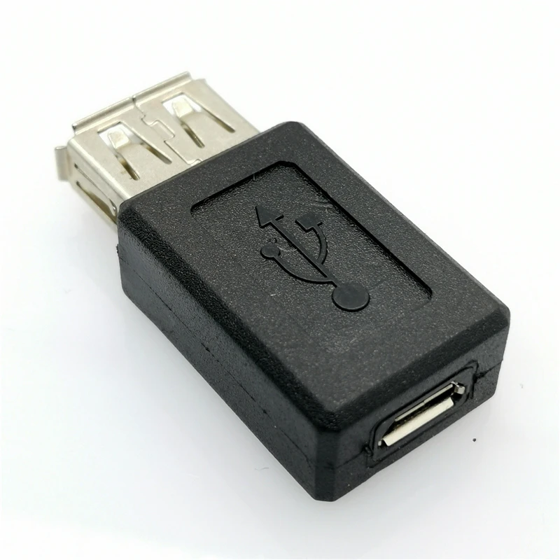 

Black USB 2.0 Type A Female to Micro USB B Female Adapter Plug Converter usb 2.0 to Micro usb connector wholesale