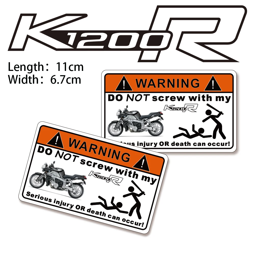 KODASKIN Motorcycle Cheap 2D Creative Warning Sticker Decal for BMW K1200R