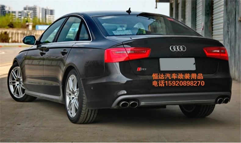 Car Rear Lip Spoiler For Audi A6 C7 2012.2013. High Quality Bumper Diffuser Auto Accessories