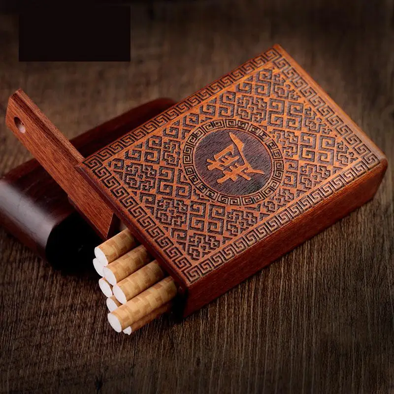 14 Cigarette Boxes Creative Handmade Mahogany Cigarette Box Lettering