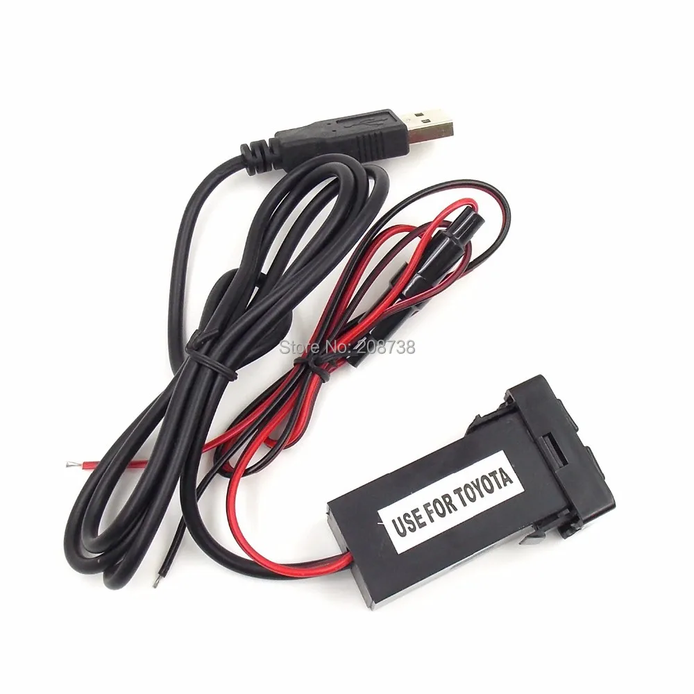 Автомобиль 5V 2.1A USB Интерфейс гнездо Зарядное устройство и USB аудио входной разъем использовать для Защитные чехлы для сидений, сшитые специально для TOYOTA Corolla Auris Avensis RAV4(6,8