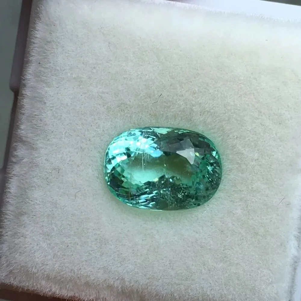 Ювелирные изделия 2 53 CT Тип эллипс Параиба Турмалин натуральный поверхность