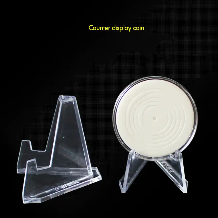 Clear Acrylic Coin Display Easel Plexiglass Small Stands Mini Rack