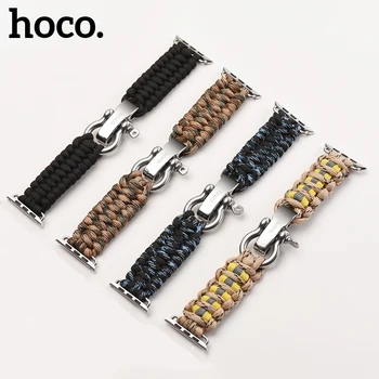 

Woven Rope nylon strap Band for apple watch 5 4 3 2 1 parachute cord Watch Strap For iwatch 42/38/44/40mm Survival Outdoors belt