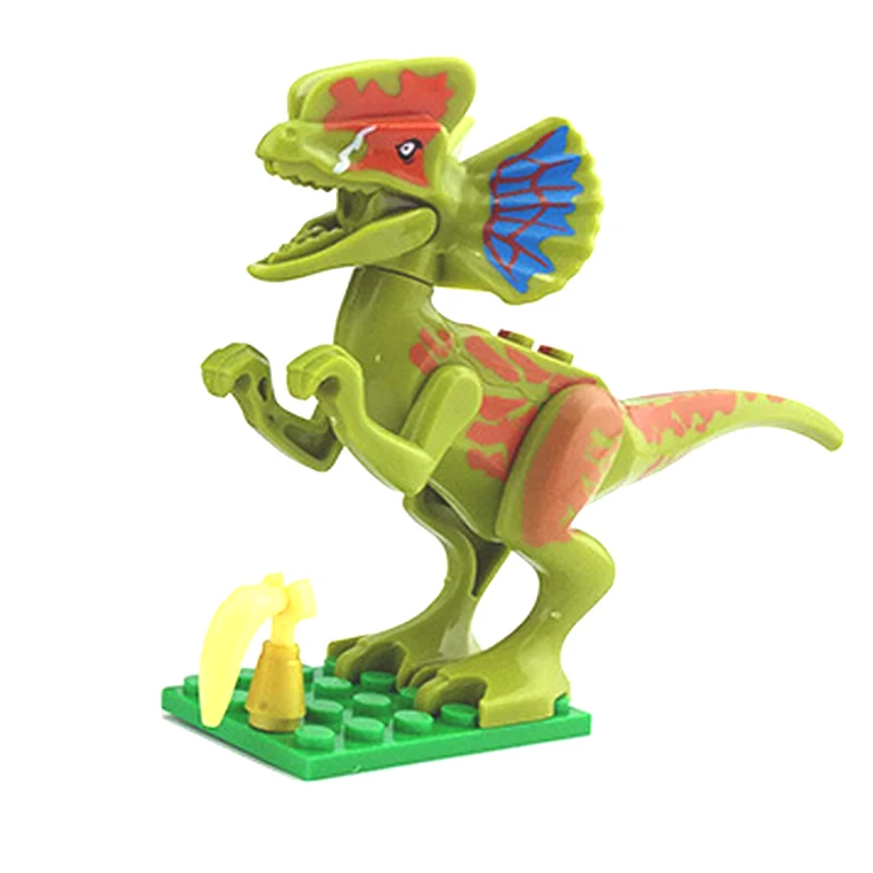 New 12pcs/lot Dinosaurs Of Jurassic World Building Blocks Brinquedos Mini Bricks Figures Kids Toys Compatible With LegoeINGly
