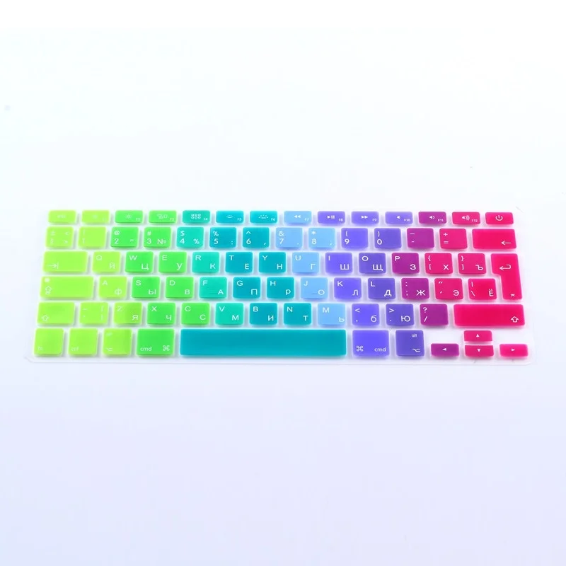 Радужный протектор клавиатуры для Macbook Air Pro Retina 13 15 европейская американская