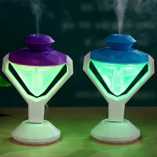 2016 Creative Diamond Shape Car Ultrasonic Air Humidifier Mini USB LED Light Essential Oil Aroma Diffuser Home Office Mist Maker