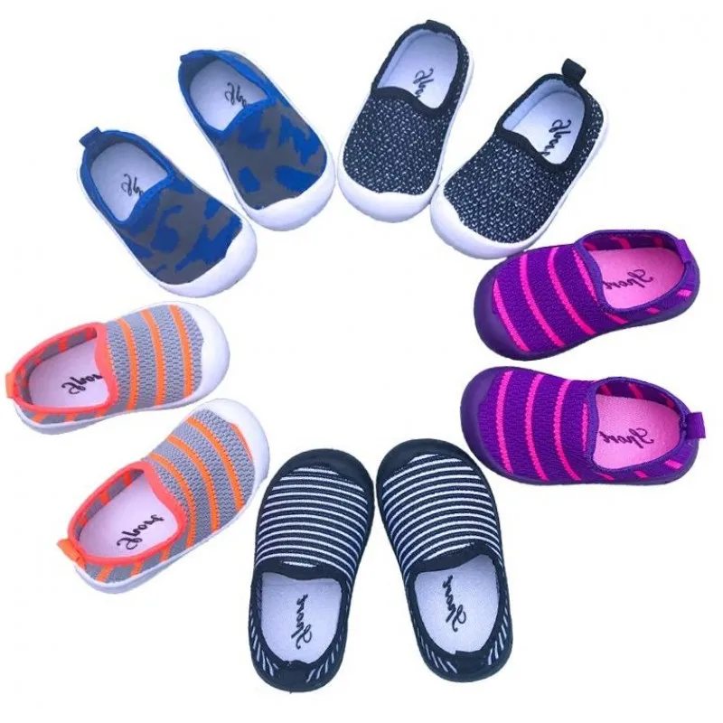 

2019 Children's Knitted Socks Shoes Spring Autumn Baby Boys Girls Soft Bottom Sneakers Toddler Kids Non-slip Breathable Shoes