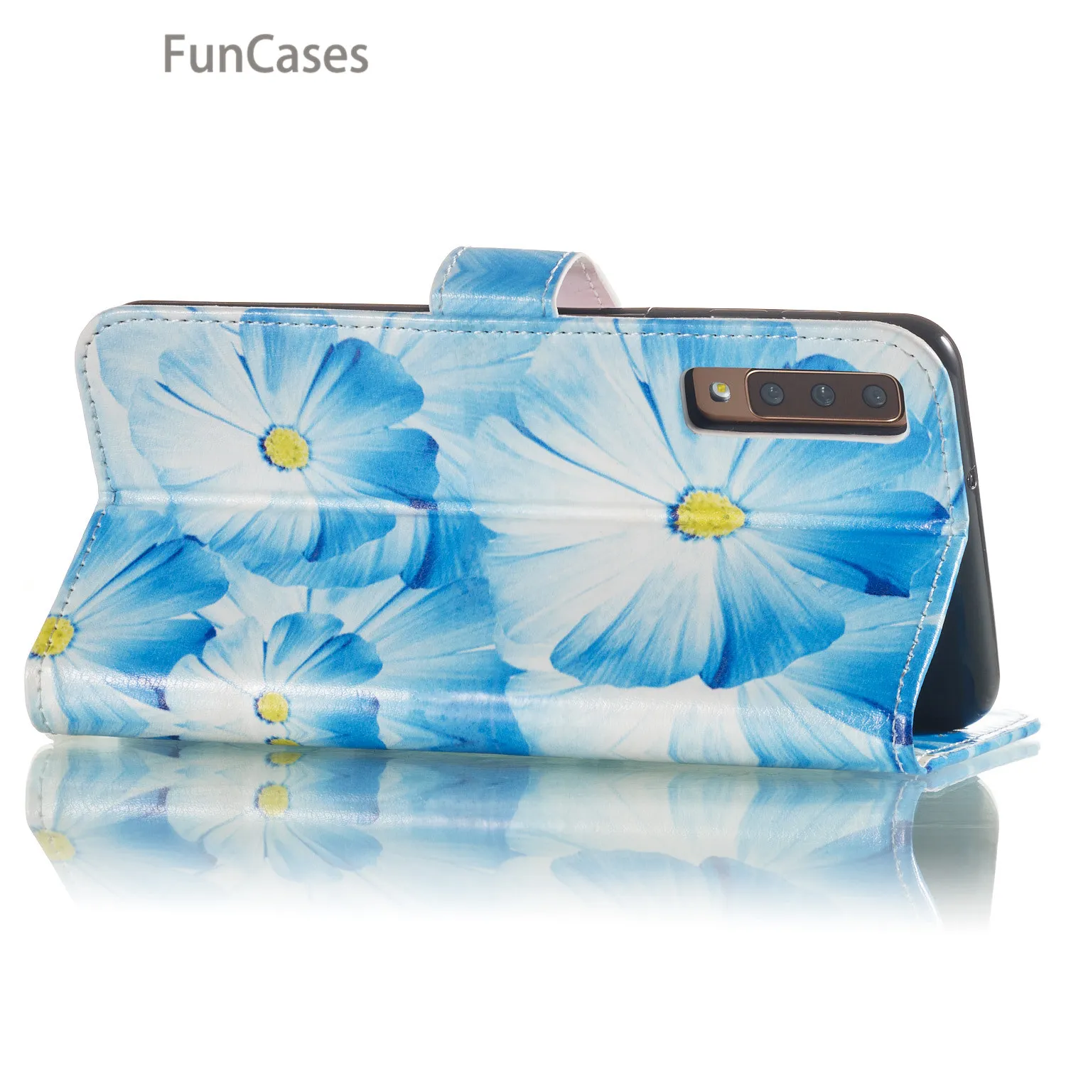 Из искусственной кожи чехол бумажник Girly для coque samsung A9 2018 черный золотой СПС Galaxy