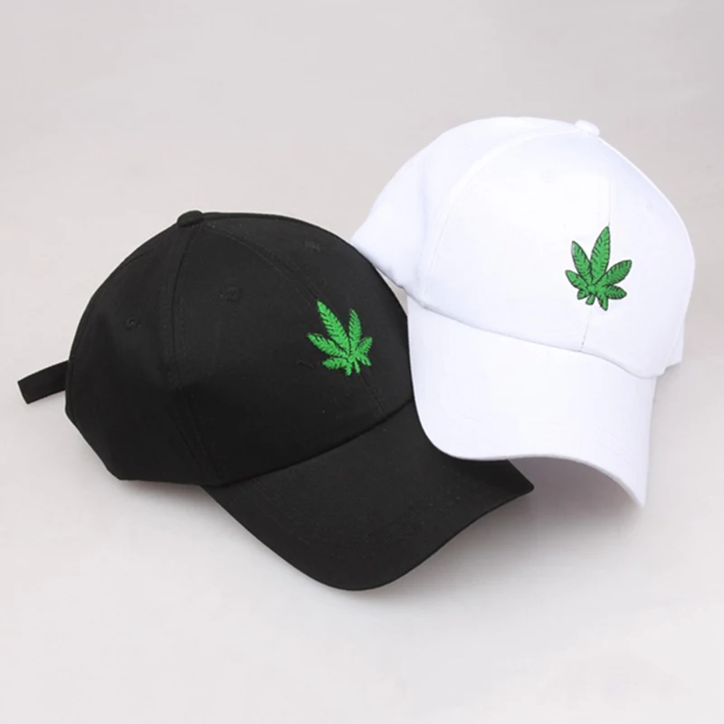 Unisex Baseball Cap Maple Leaves Embroidery Men Women Snapback New Fashion Outdoor Weed Duck Tongue Hip Hop Hat Caps CP0091