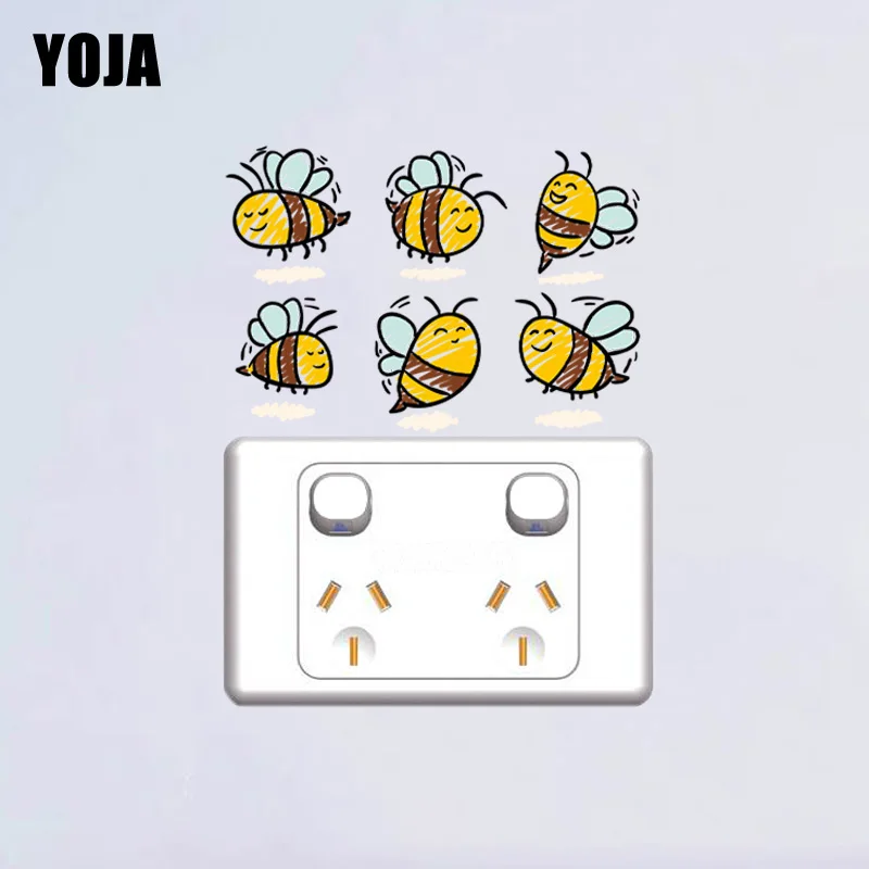 Наклейка YOJA с мультяшными животными и пчелами для украшения спальни 12ss0191 | Дом