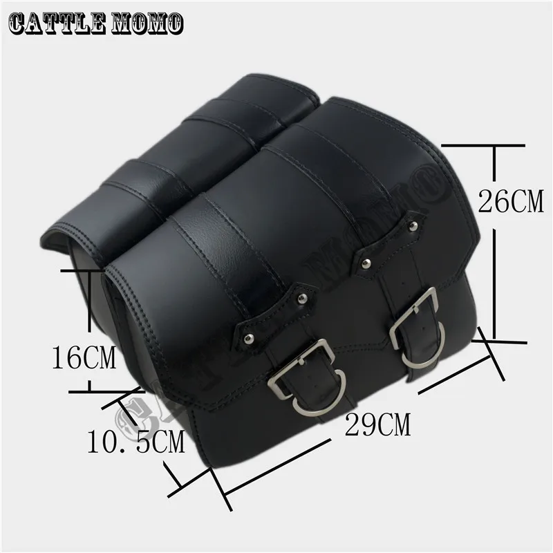 Us 47 49 5 Off Pu Leather Motorcycle Saddle Bags Side Bag Brown Black Motor Chopper Bike Tool For Sportster Xl883 Xl1200 In