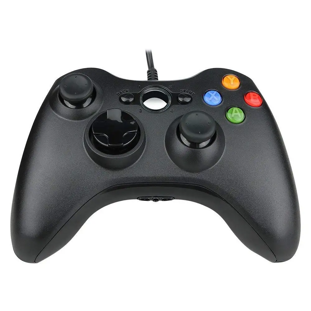 Black Cleswe для Xbox 360 XW03 ПК контроллер для Xbox 360 проводной USB геймпад совместимый для microsoft 360 консоли Windows PC - Цвет: Black